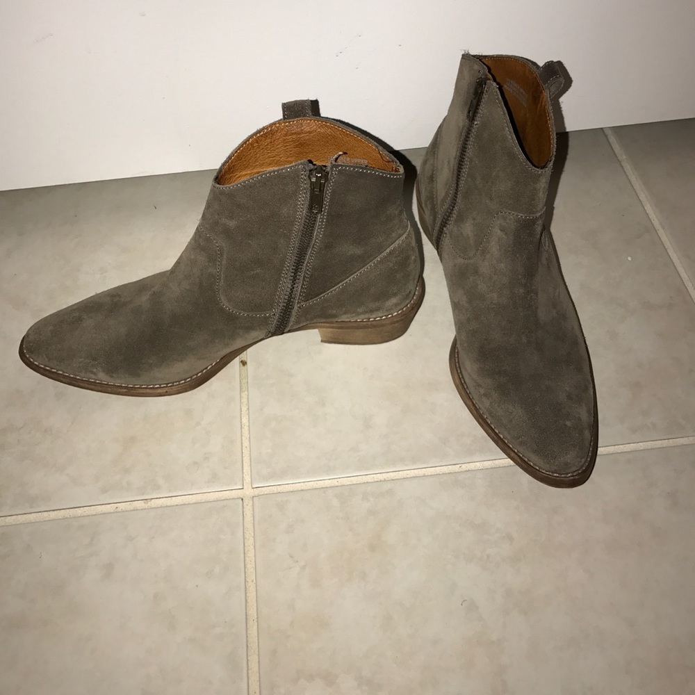 Madewell suede grey booties
